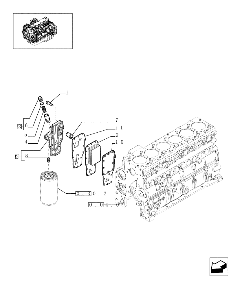 Схема запчастей Case IH F4HE9684D J100 - (0.31.5[01]) - HEAT EXCHANGER - ENGINE (504096820) 