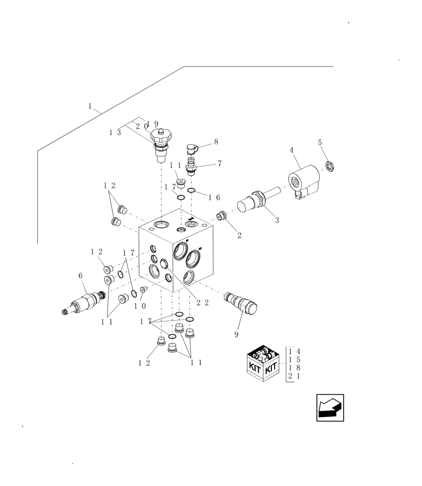 Схема запчастей Case IH 7010 - (35.910.12[02]) - SPREADER CONTROL VALVE, COMPONENTS - 9010 (35) - HYDRAULIC SYSTEMS