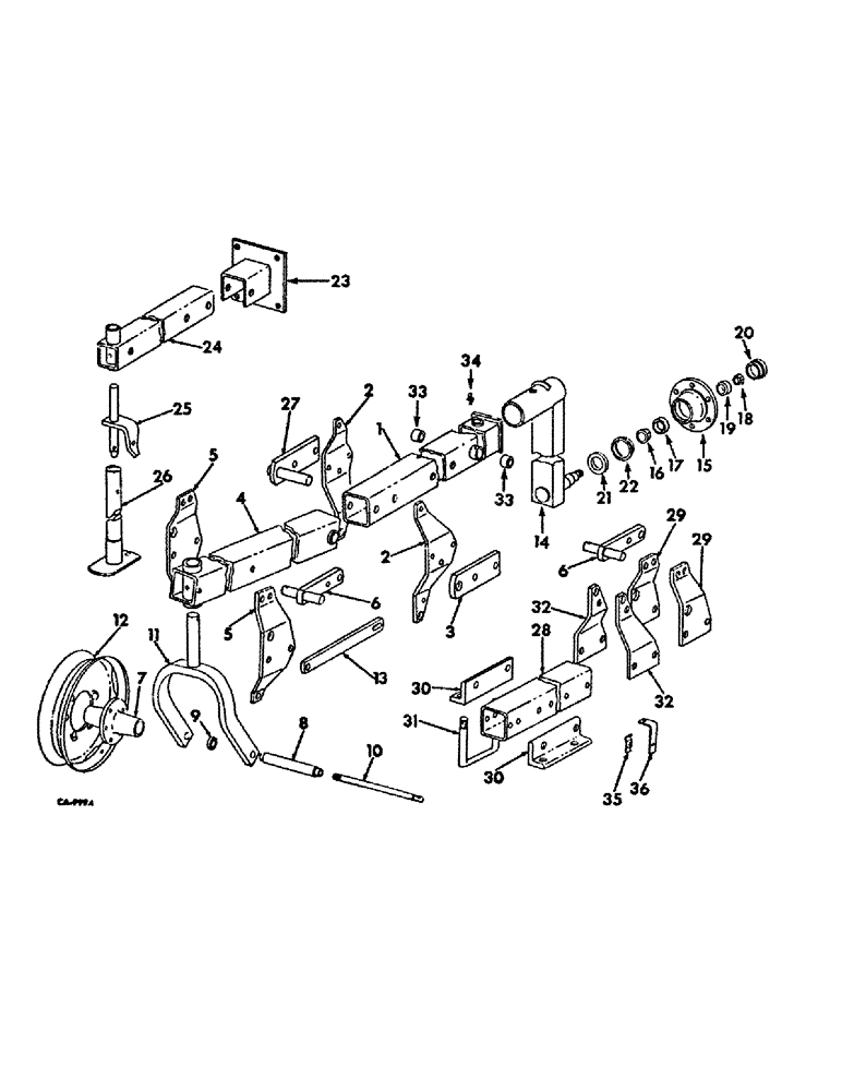 Схема запчастей Case IH 92 - (D-48) - ASSIST AND TRANSPORT WHEELS, FOR 6 ROW WIDE AND 8 ROW 