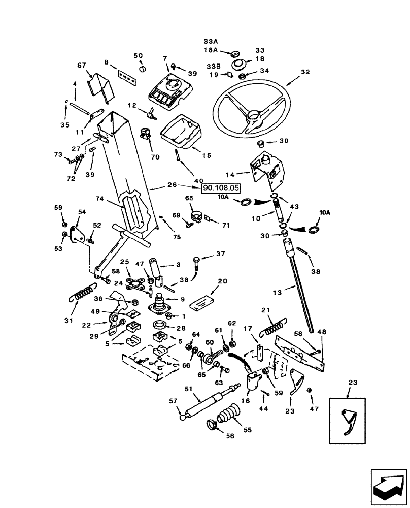 Схема запчастей Case IH 2577 - (41.204.08) - STEERING COLUMN - WHEEL (41) - STEERING