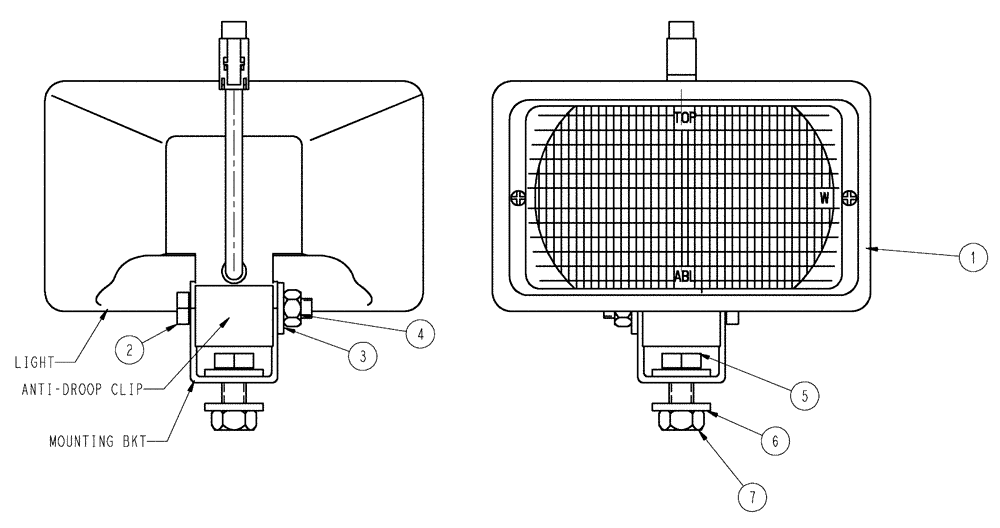 Схема запчастей Case IH SPX4410 - (08-026) - FLOOD LAMP ASSY (09) - BOOMS