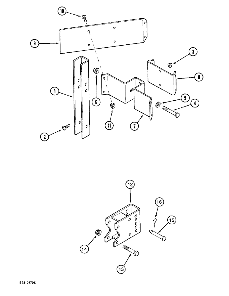 Схема запчастей Case IH 955 - (9D-30) - WING FURROWING ATTACHMENT (09) - CHASSIS/ATTACHMENTS