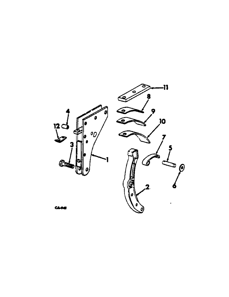 Схема запчастей Case IH 140 - (AN-04[A]) - TRIP BEAMS UNITS B, D, F AND H ONE PER FURROW 