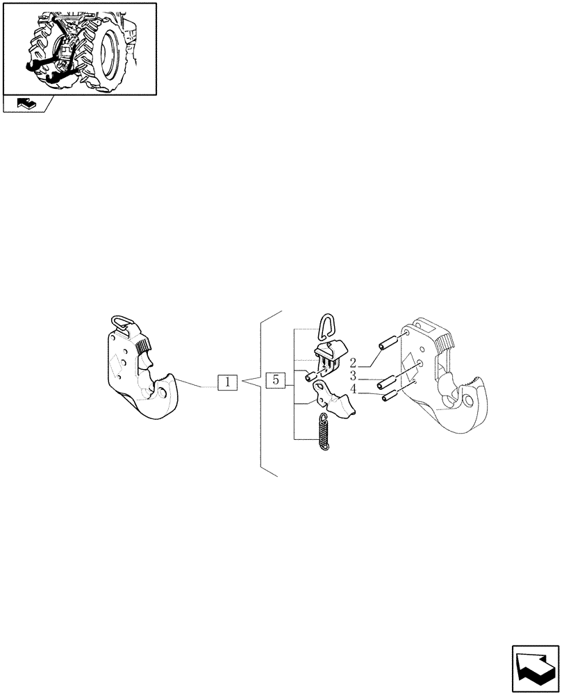 Схема запчастей Case IH MAXXUM 140 - (1.89.6/ C) - IMPLEMENT LINKAGE HOOK - BREAKDOWN (09) - IMPLEMENT LIFT