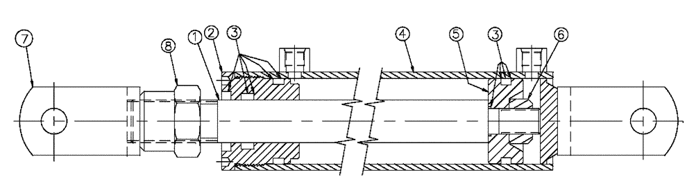 Схема запчастей Case IH 438 - (07-004) - CYLINDER, INNER BOOM FOLD Hydraulic Components