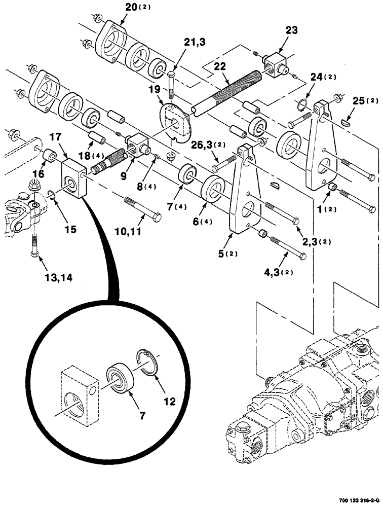 Схема запчастей Case IH 8870 - (05-14) - TRANSMISSION CONTROLS ASSEMBLY (14) - MAIN GEARBOX & DRIVE