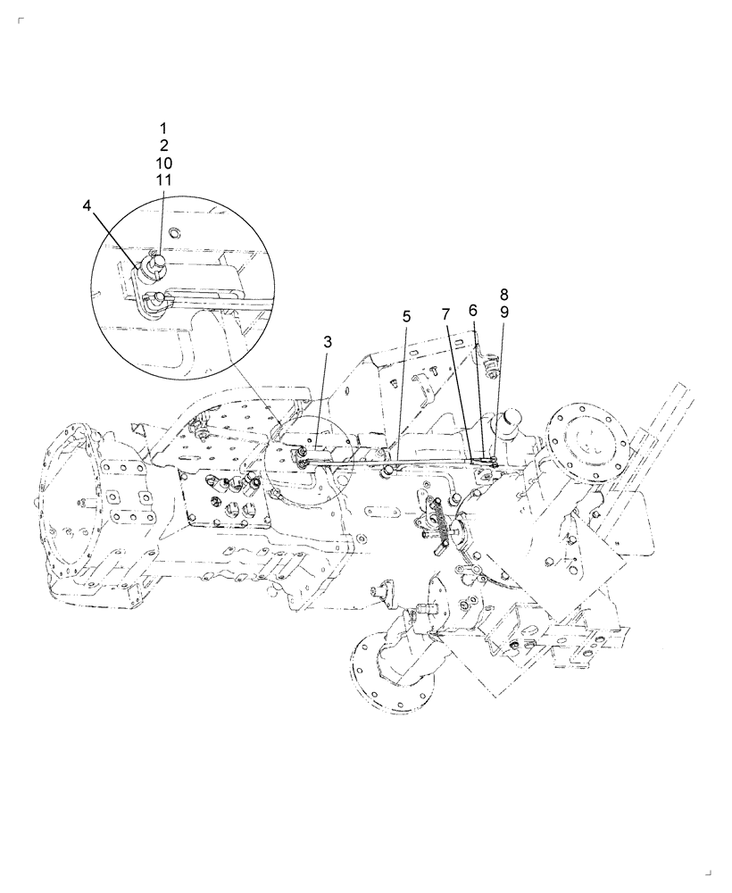 Схема запчастей Case IH FARMALL 40 - (03.51) - DIFFERENTIAL LOCK LINKAGE (03) - TRANSMISSION