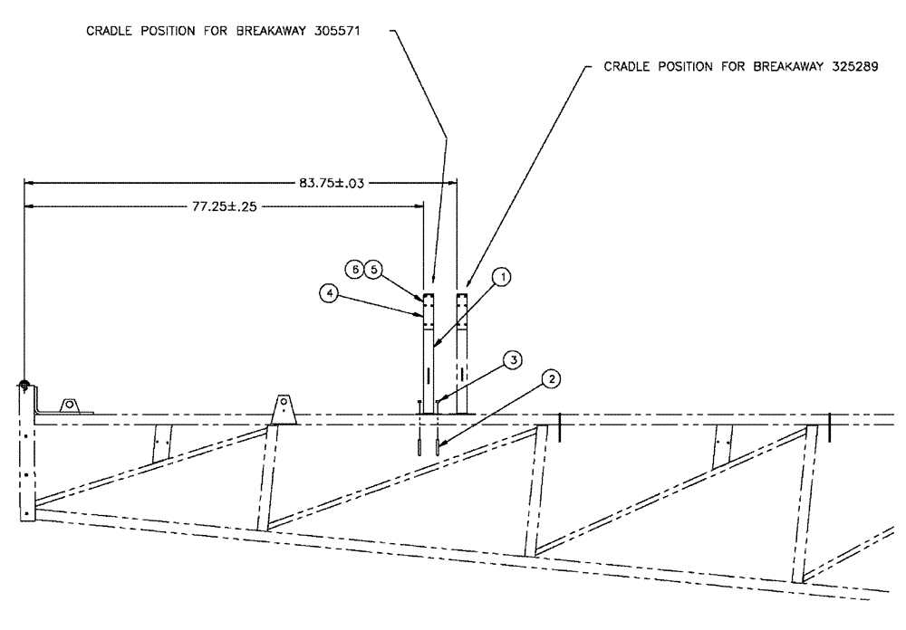 Схема запчастей Case IH SPX3200 - (08-013) - OUTER CRADLE ASSEMBLY - 80 (09) - BOOMS