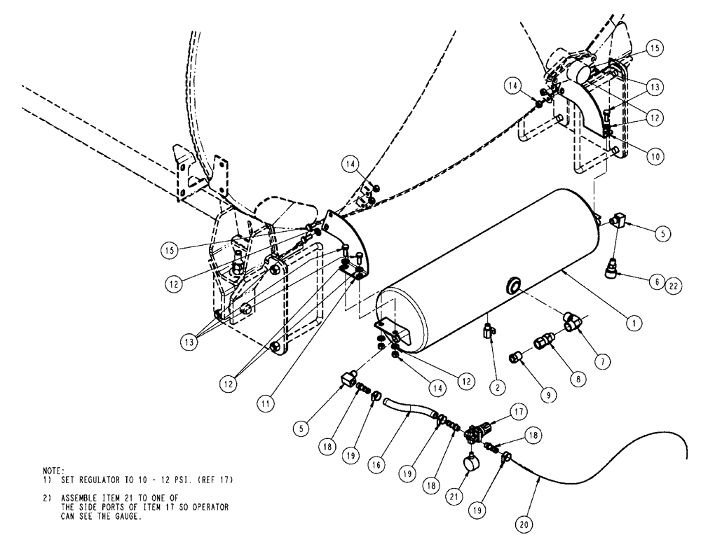 Схема запчастей Case IH SPX4410 - (11-019) - TURBO FOAMER TANK GROUP Options