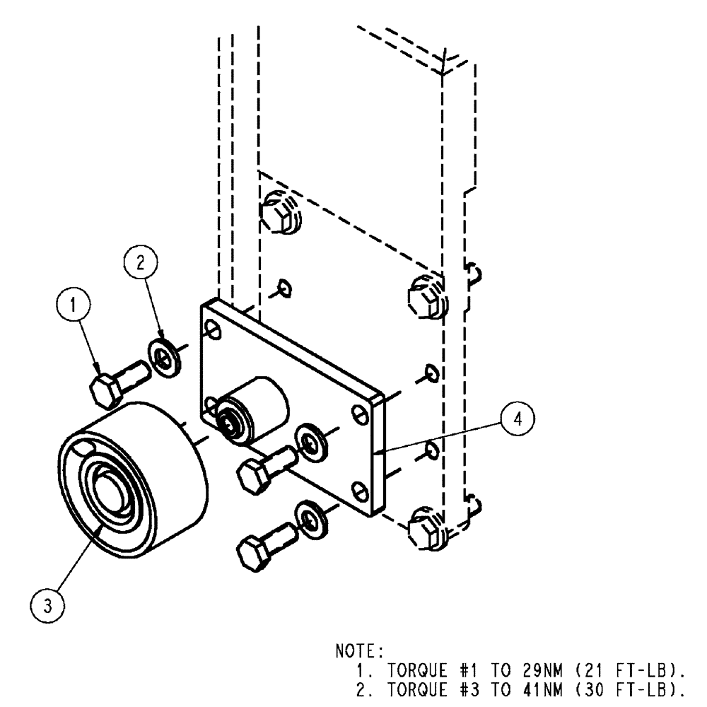 Схема запчастей Case IH FLX3010 - (02-031) - IDLER PULLEY GROUP (01) - ENGINE