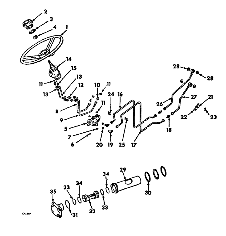 Схема запчастей Case IH 1456 - (10-06) - HYDRAULICS, POWER STEERING, FARMALL TRACTORS (07) - HYDRAULICS