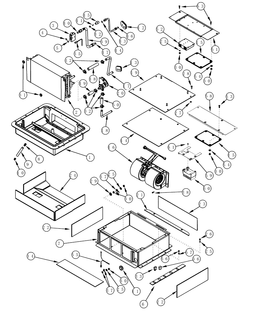 Схема запчастей Case IH MX240 - (09-42) - AIR CONDITIONING CLIMATE CONTROL UNIT, WITH AUTO TEMP CONTROL (09) - CHASSIS/ATTACHMENTS