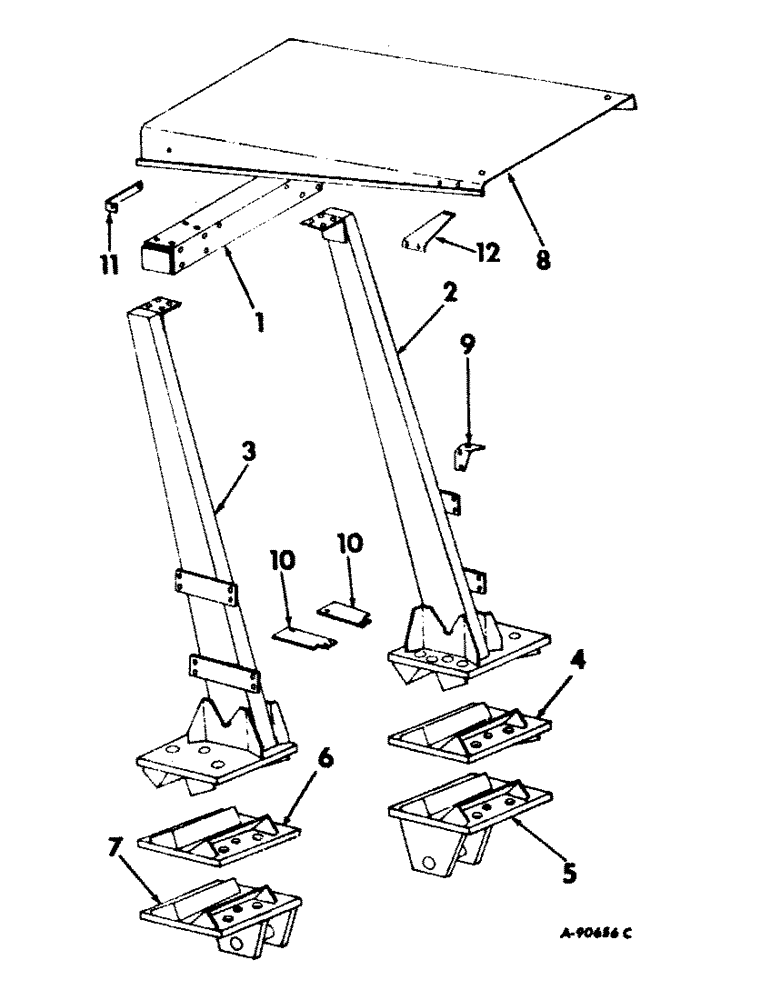 Схема запчастей Case IH 826 - (01-03) - PARTS ACCESSORIES AND ATTACHMENTS, PROTECTIVE FRAME Accessories & Attachments / Miscellaneous