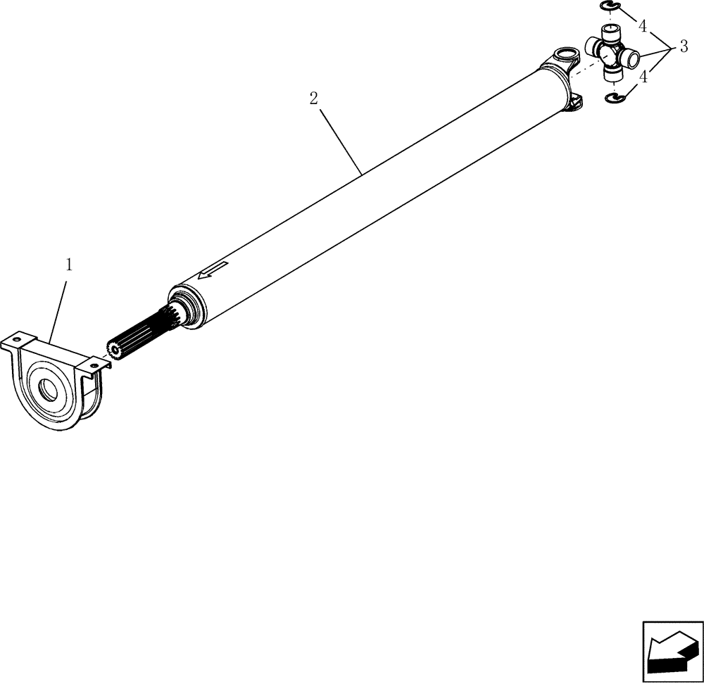 Схема запчастей Case IH 9010 - (60.120.12) - DRIVE SHAFT, UPPER - FEEDER / HEADER (60) - PRODUCT FEEDING