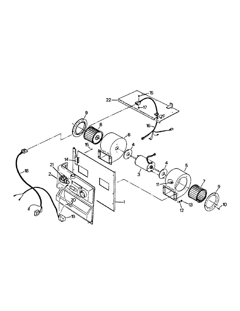 Схема запчастей Case IH PTA310 - (03-02) - A/C & HEATER BLOWER MOTOR KIT (03) - Climate Control