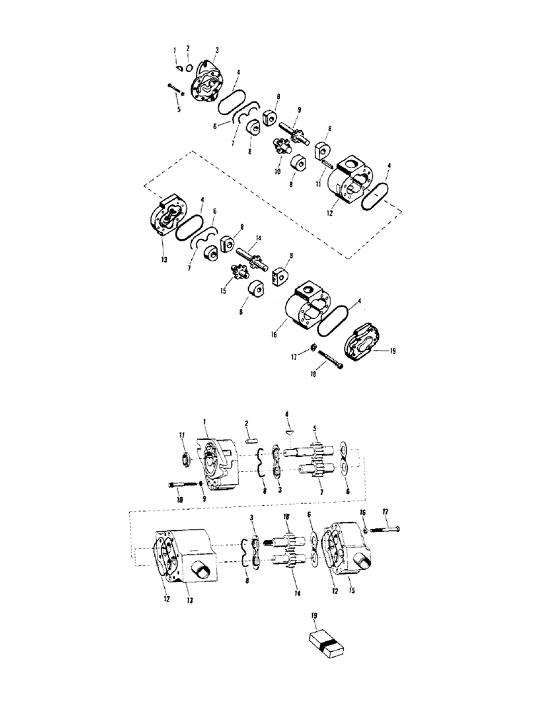 Схема запчастей Case IH STEIGER - (08-11) - HYDRAULIC PUMPS, WARNER-MOTIVE (07) - HYDRAULICS