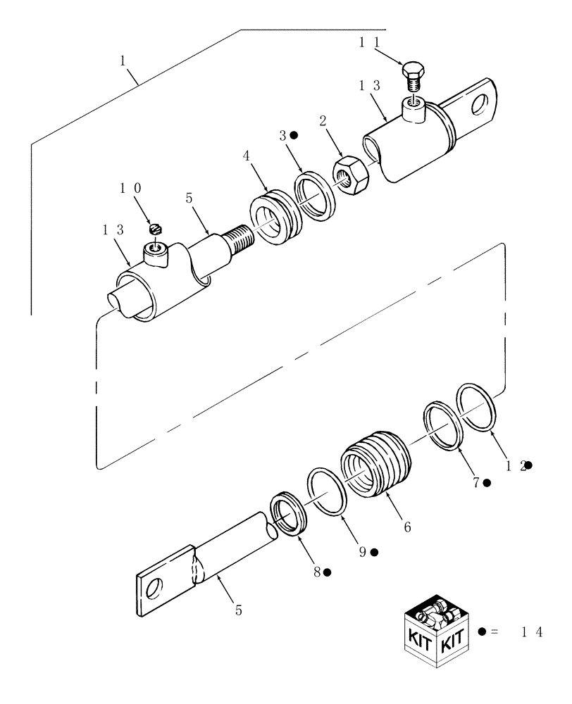 Схема запчастей Case IH MD82 - (014) - CYLINDER COMPONENTS (35) - HYDRAULIC SYSTEMS