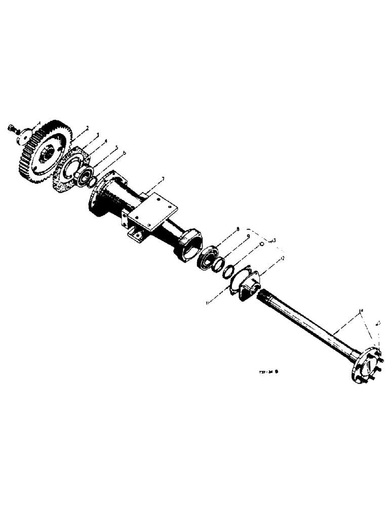 Схема запчастей Case IH 434 - (4-32) - REAR AXLE - CHASSIS (06) - POWER TRAIN