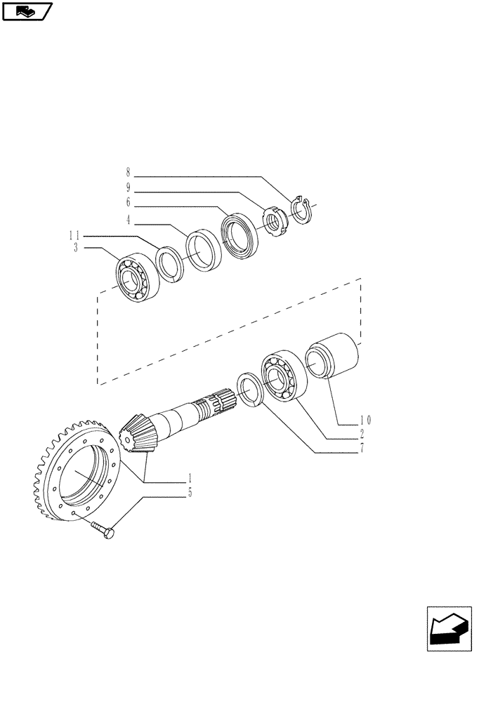 Схема запчастей Case IH MAGNUM 225 - (25.102.03[03]) - DIFFERENTIAL, MFD CLASS 4 AXLE (25) - FRONT AXLE SYSTEM