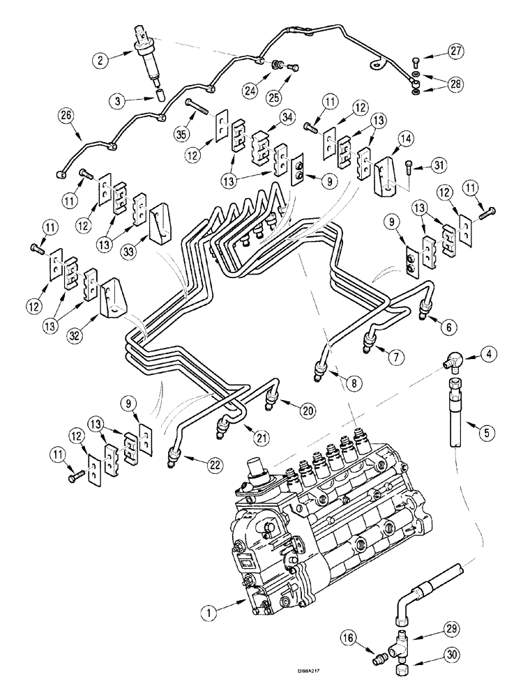 Схема запчастей Case IH SPX3185 - (076) - ENGINE, FUEL INJECTION SYSTEM, SPX3185 (10) - ENGINE