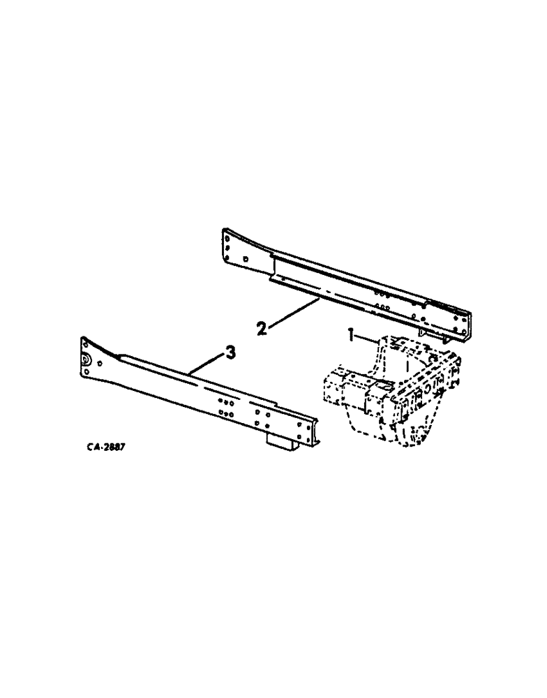 Схема запчастей Case IH 664 - (09-02) - FRAME, FRONT CHANNELS (12) - FRAME