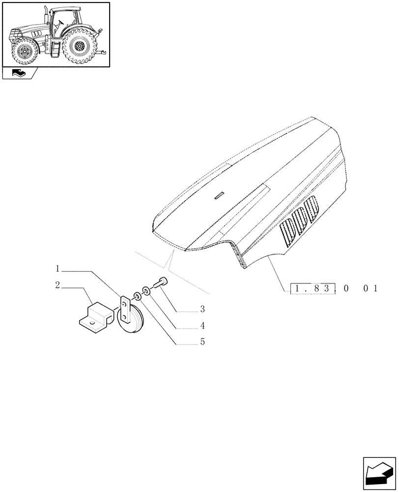 Схема запчастей Case IH PUMA 195 - (1.76.0[01]) - HORN (06) - ELECTRICAL SYSTEMS