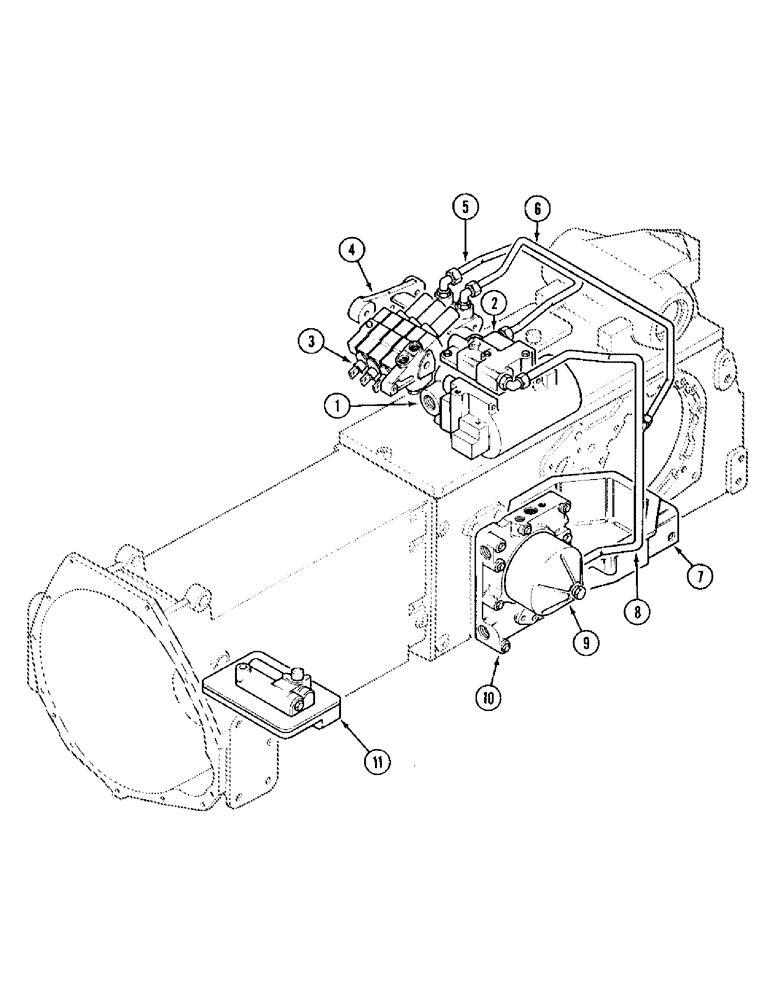 Схема запчастей Case IH 595 - (1-10) - PICTORIAL INDEX, MAIN HYDRAULICS (00) - PICTORIAL INDEX