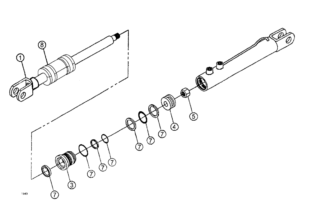 Схема запчастей Case IH SPX3185 - (07-002) - CYLINDERS - AXLE ADJUST Cylinders