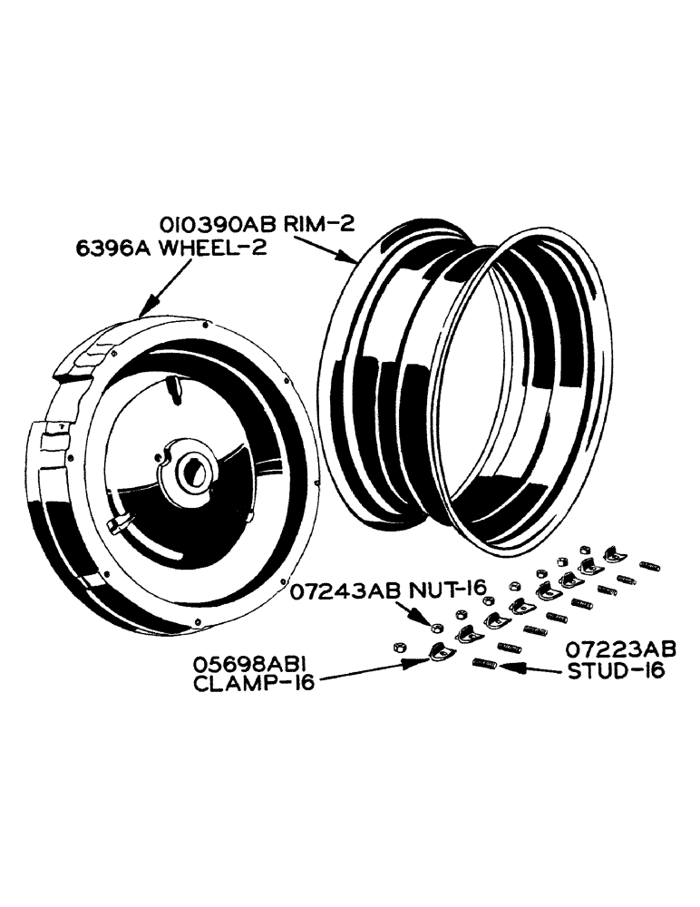 Схема запчастей Case IH 600-SERIES - (087) - REAR WHEELS, SPECIAL FOR RICE, FOR 14-34 AND 15-34 TIRES (06) - POWER TRAIN