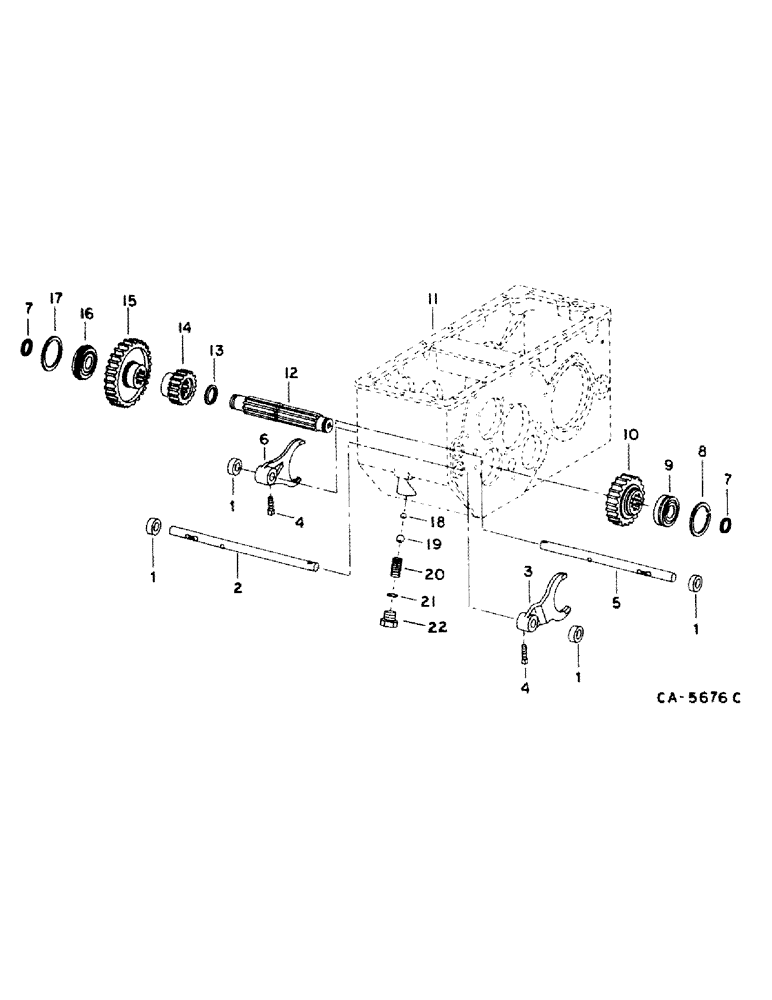 Схема запчастей Case IH 1440 - (07-02) - DRIVE TRAIN, TRANSMISSION, MAIN TRANSMISSION SHAFT Drive Train