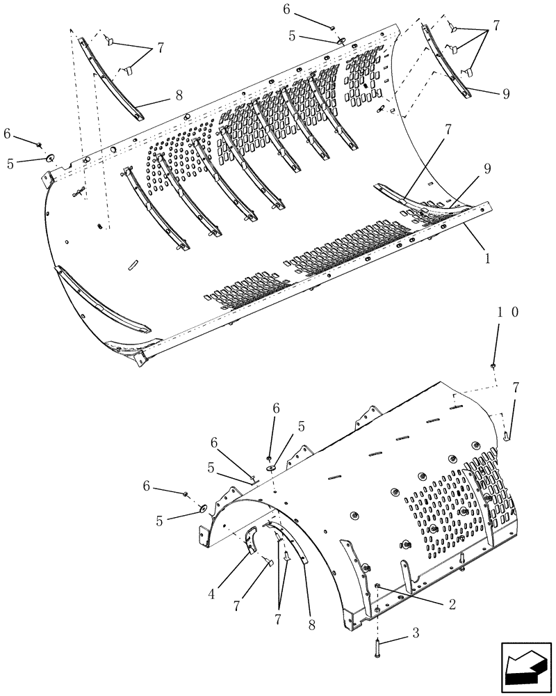 Схема запчастей Case IH 8120 - (66.360.10) - ROTOR CAGE (66) - THRESHING