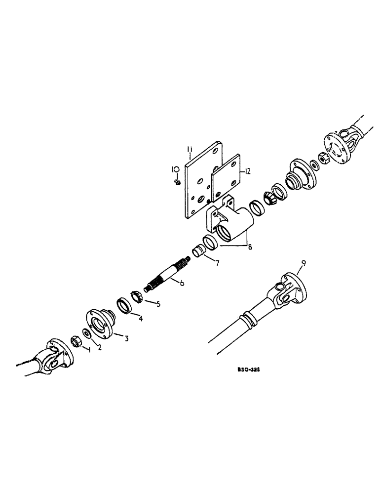 Схема запчастей Case IH 884 - (07-64) - PROPELLER SHAFT, ALL WHEEL DRIVE, ZF AXLE (04) - Drive Train