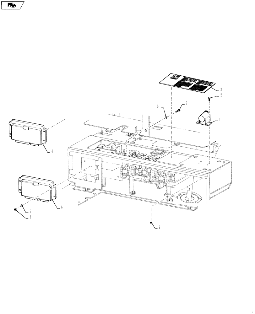 Схема запчастей Case IH 3230 - (55.160.01[02]) - PACKAGE, ELECTRICAL, RH CONSOLE (55) - ELECTRICAL SYSTEMS