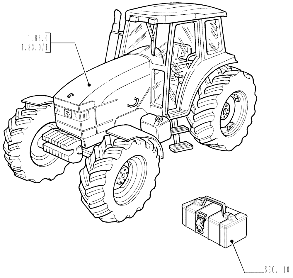 Схема запчастей Case IH MXM120 - (1.82.9) - SEC. 08 - SHEET METAL (08) - SHEET METAL