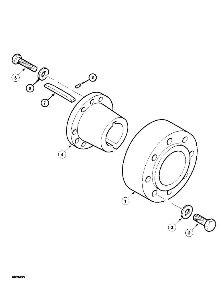 Схема запчастей Case IH 5150 - (6-154) - WHEEL HUB, ROW CROP (06) - POWER TRAIN