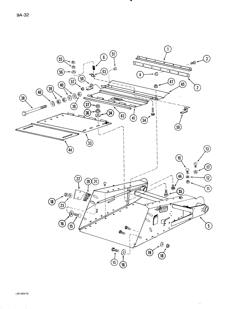 Схема запчастей Case IH 1620 - (9A-32) - FEEDER HOUSING AND TOP COVERS (13) - FEEDER