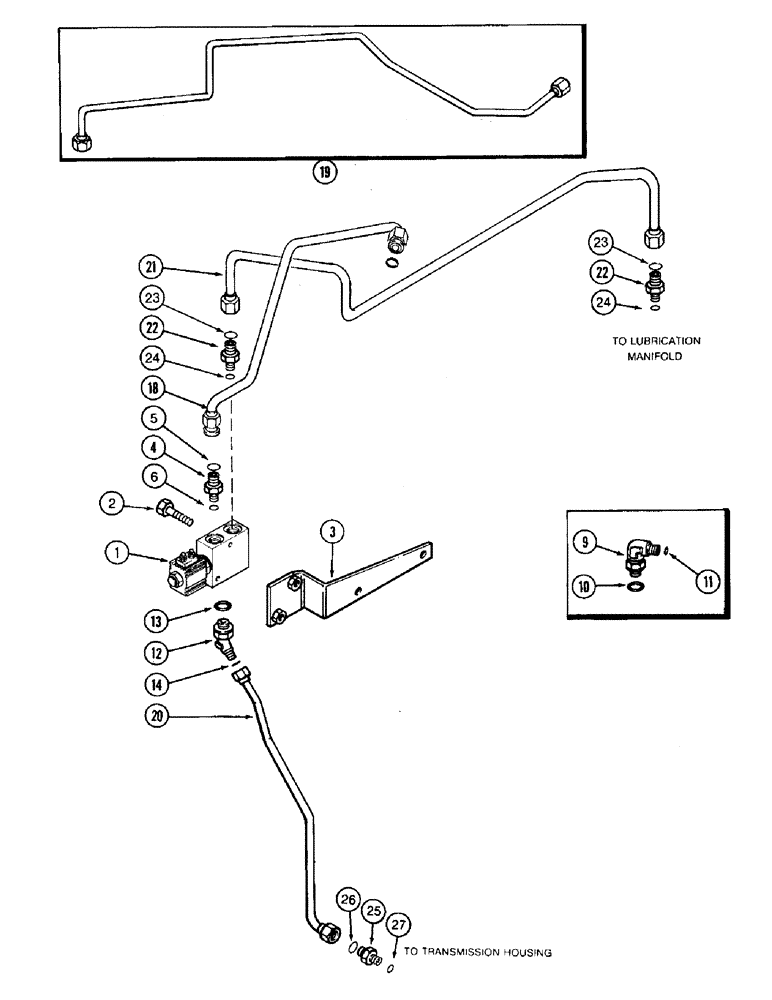 Схема запчастей Case IH 8920 - (8-010) - TRANSMISSION SOLENOID VALVE TUBES, WITH MECHANICAL FRONT DRIVE, M.F.D. (08) - HYDRAULICS