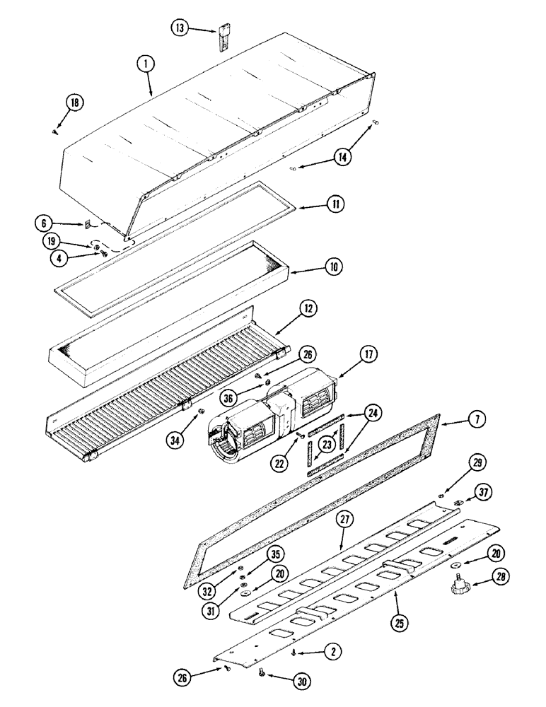 Схема запчастей Case IH 2594 - (9-122) - CAB, AIR FILTER AND BLOWER (09) - CHASSIS/ATTACHMENTS