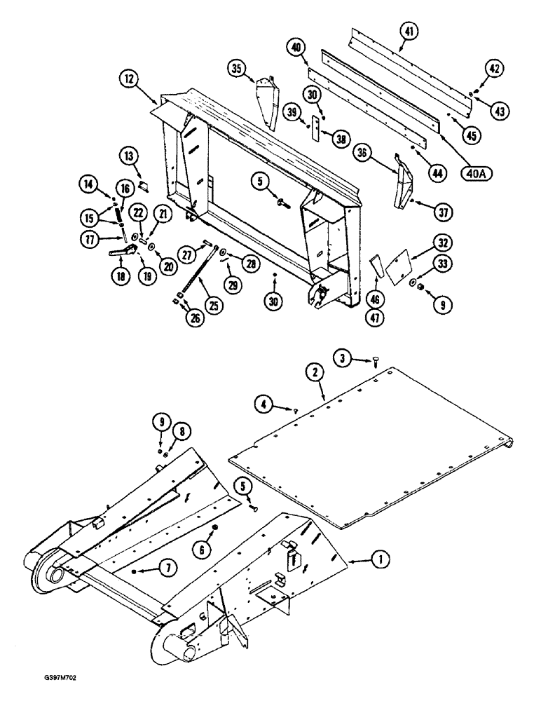 Схема запчастей Case IH 1660 - (9A-28) - FEEDER, HOUSING AND ADAPTER (13) - FEEDER