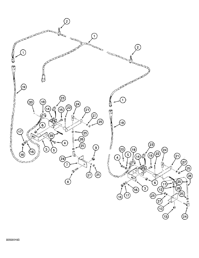 Схема запчастей Case IH 1640 - (04-06) - 1020 HEADER HARNESS, PRIOR TO JJC0215000 (04) - ELECTRICAL SYSTEMS