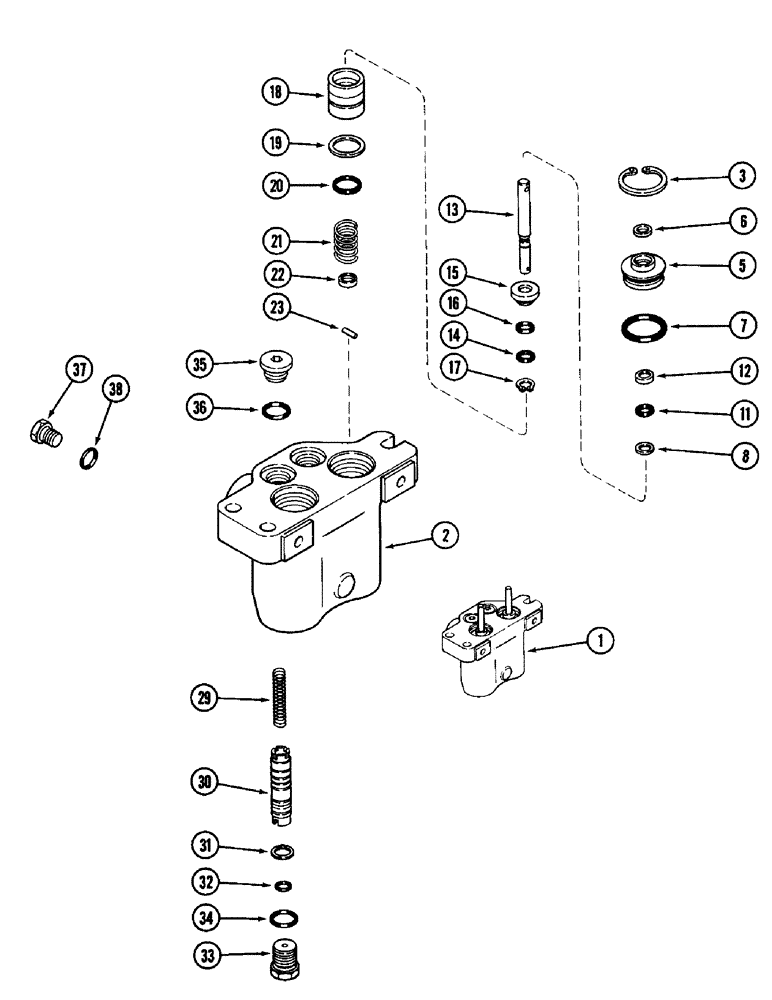 Схема запчастей Case IH 1896 - (7-240) - MASTER BRAKE VALVE ASSEMBLY (07) - BRAKES