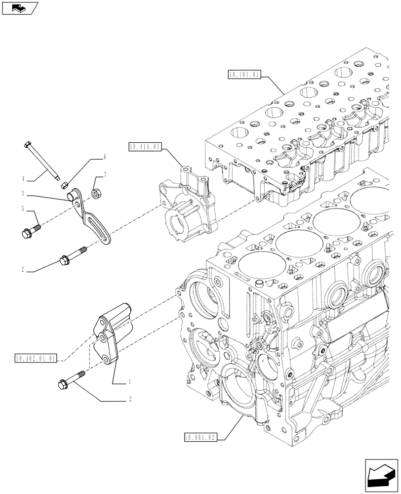 Схема запчастей Case IH FARMALL 65C - (55.301.02) - ALTERNATOR, MOUNTING (55) - ELECTRICAL SYSTEMS