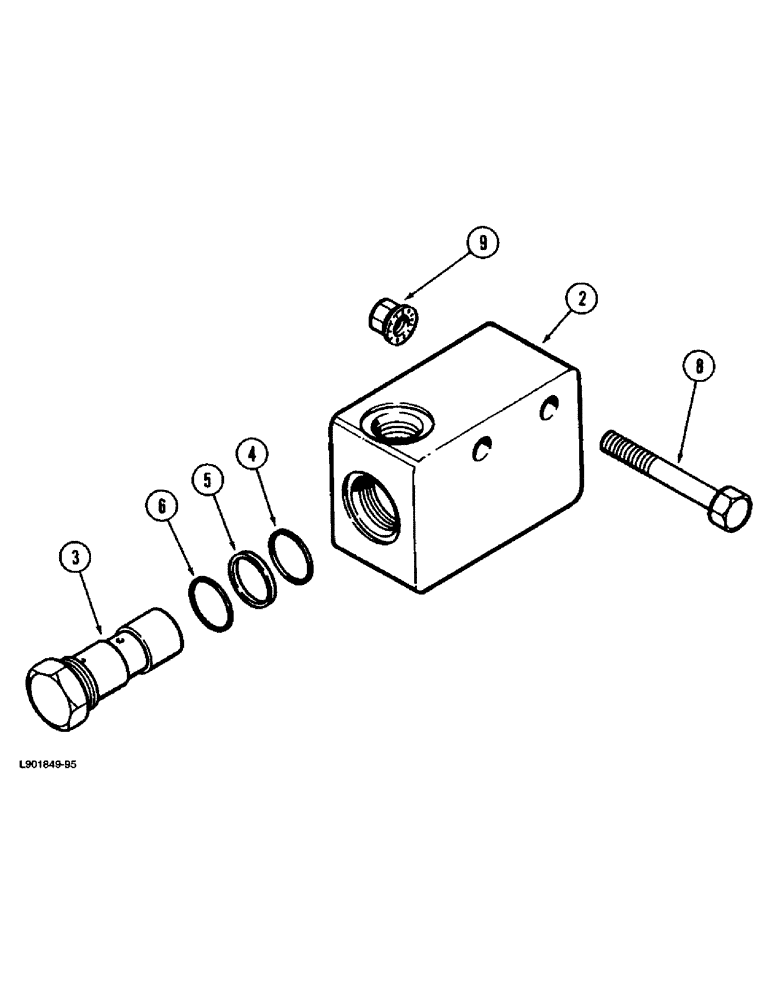 Схема запчастей Case IH 1670 - (8-18) - RELIEF VALVE (07) - HYDRAULICS