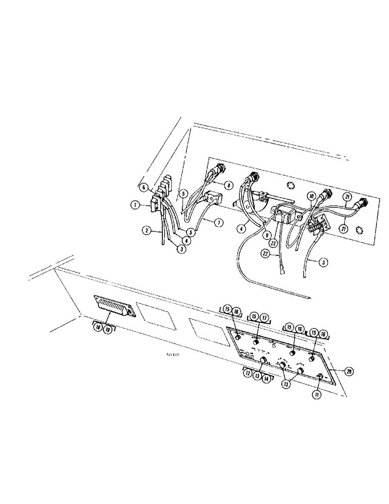 Схема запчастей Case IH 1470 - (185A) - CONTROL PANEL, CAB, WITH AIR CONDITIONER (09) - CHASSIS