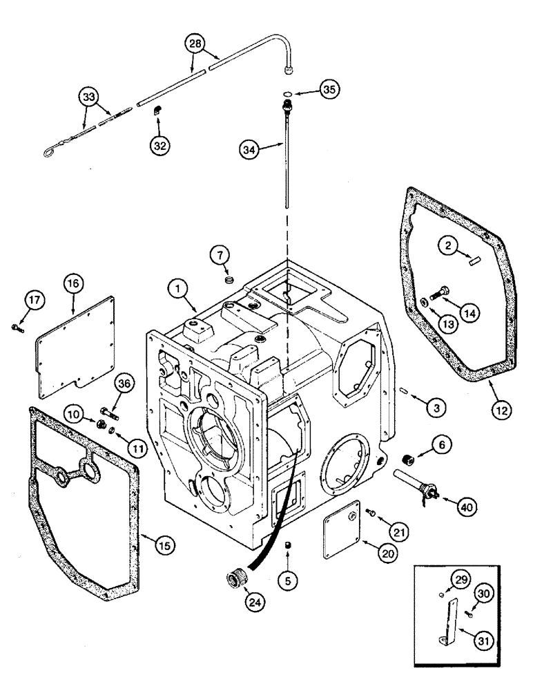 Схема запчастей Case IH 8910 - (6-018) - TRANSMISSION, RANGE HOUSING (06) - POWER TRAIN