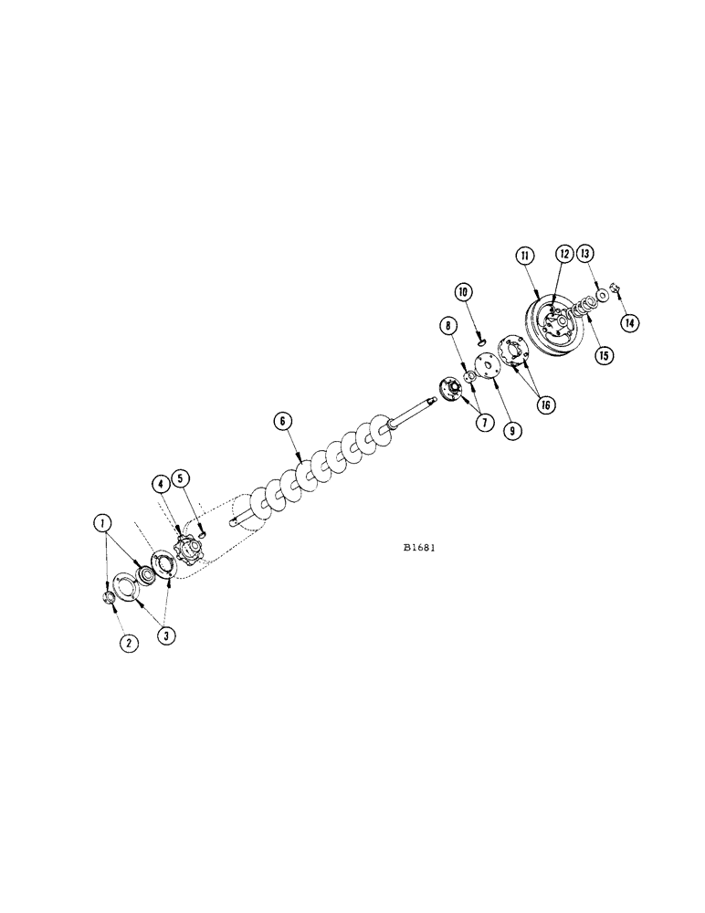 Схема запчастей Case IH 400 - (074[1]) - TAILINGS AUGER (66) - THRESHING