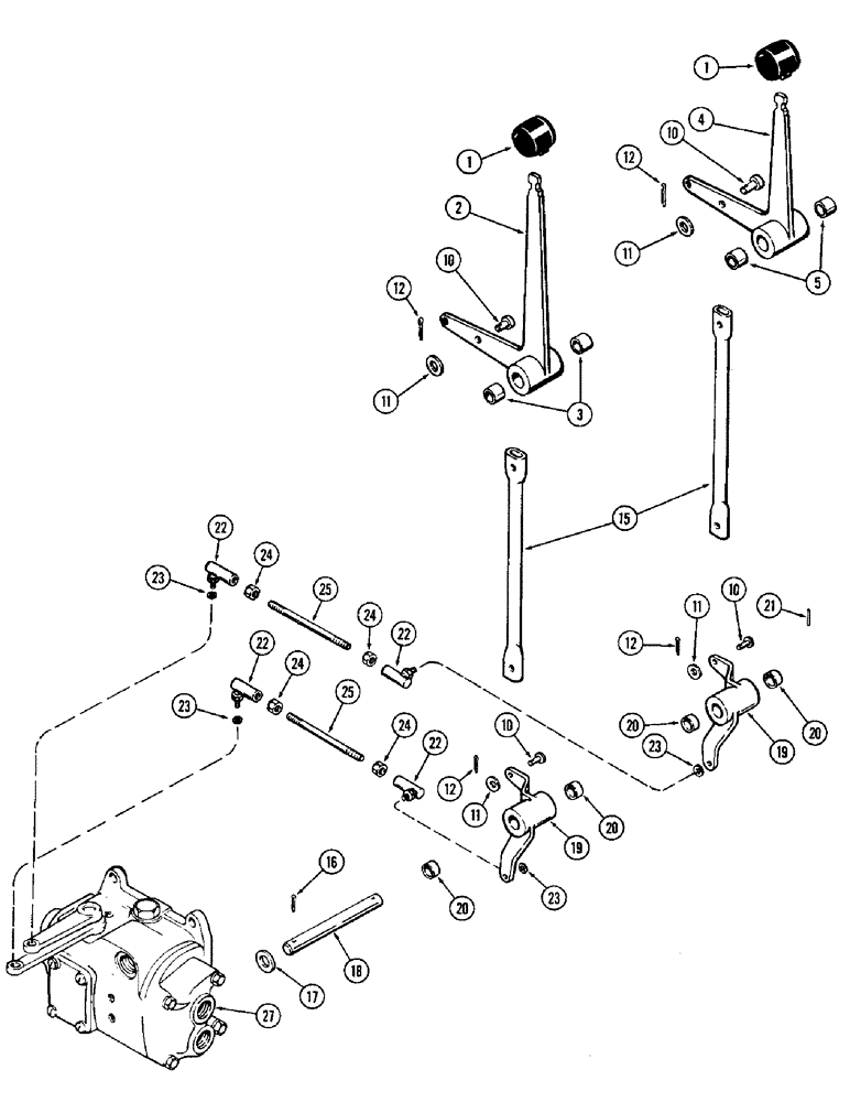 Схема запчастей Case IH 1570 - (178) - RIGHT HAND REMOTE HYDRAULIC CONTROLS (08) - HYDRAULICS