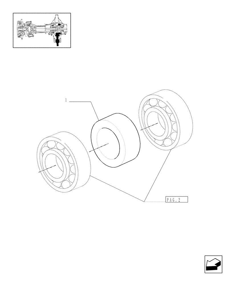 Схема запчастей Case IH MXM155 - (1.40.6/06[03]) - (VAR.463) 4WD FRONT AXLE WITH SUSPENSIONS, FULL POWER SHIFT - BEVEL GEAR PAIR (04) - FRONT AXLE & STEERING