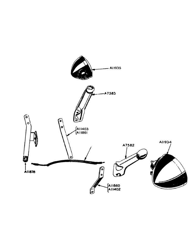 Схема запчастей Case IH 700 - (085) - SIDE MOUNTED LAMPS FOR, GENERAL PURPOSE AND HIGH CLEARANCE TRACTORS (04) - ELECTRICAL SYSTEMS