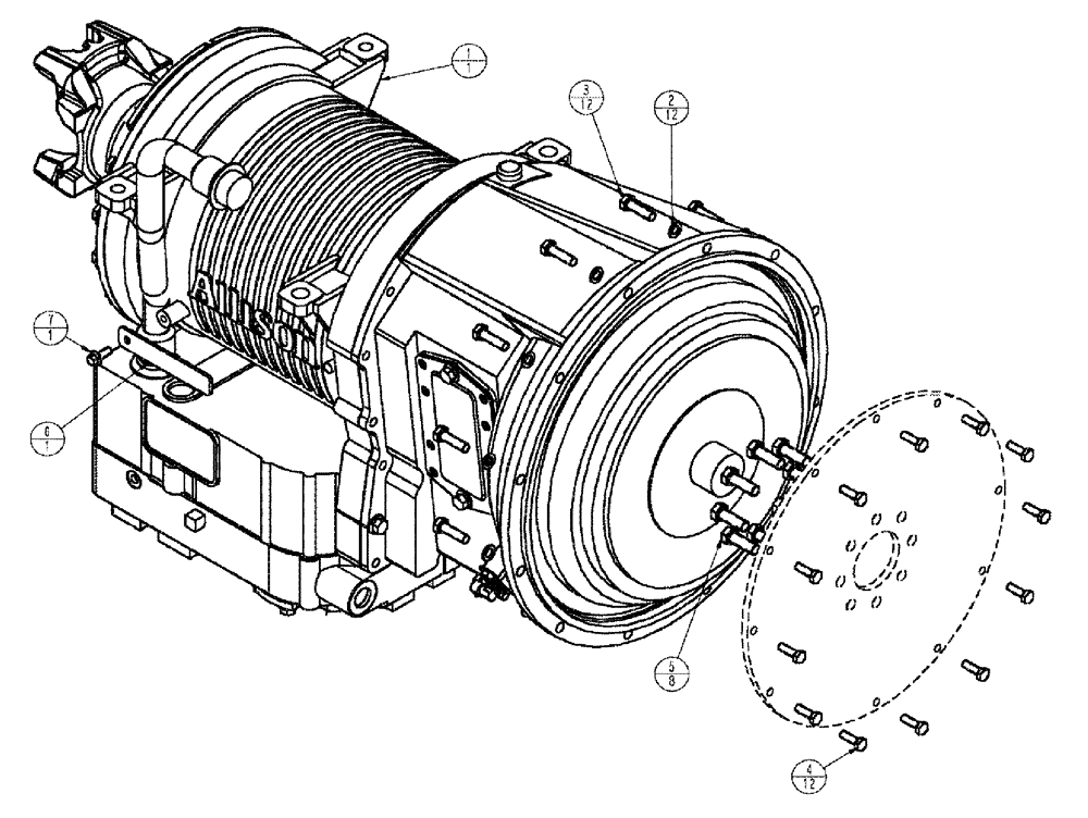 Схема запчастей Case IH TITAN 3020 - (03-001) - TRANSMISSION GROUP, TITAN 3020 (03) - TRANSMISSION